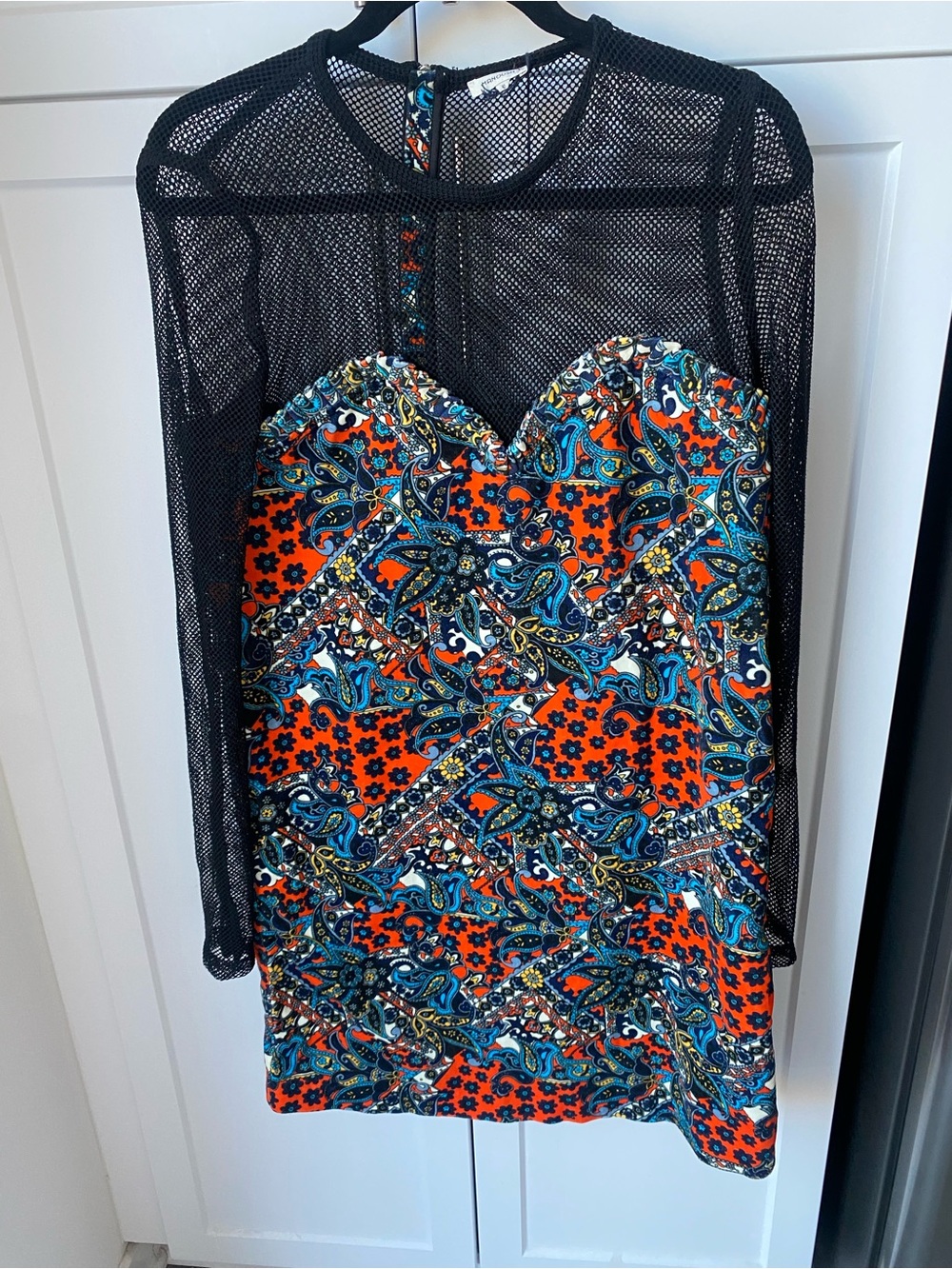 Manoush women’s dress size 40 robe paisley marine new with tag